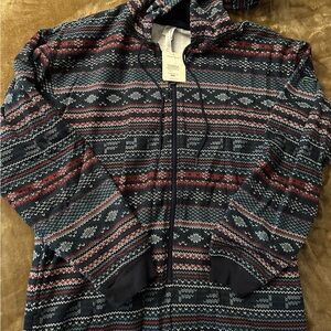 Unisex Winter Fleece Hooded Onesie - Multicolor